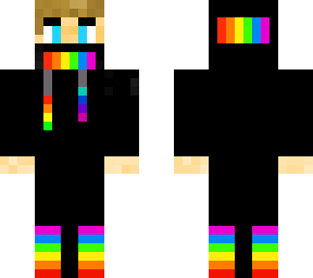 rainbow boy with black hoodie v2