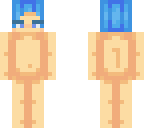 skin base  blue hair