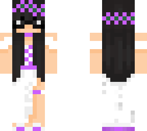 skin novia vestido blanco-morado(k)