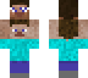 steve holding a glitch head