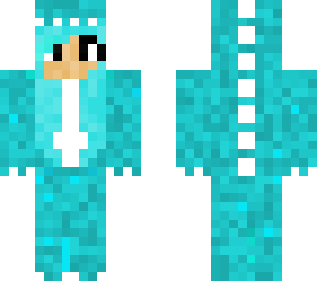 teal dino girl