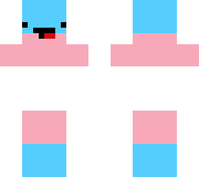 trans pride skin with face