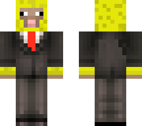yellow sheep with suit