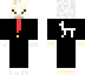 business llama- white able to not have suit