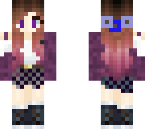 cute pink ombr hair girl