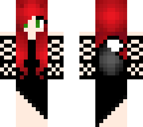 girl wolf with a black dress