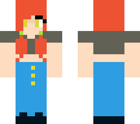 red head with pigtails