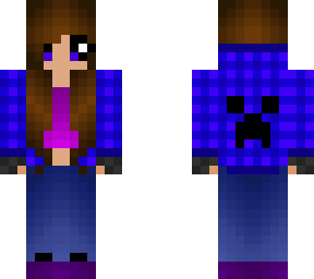 cute/cool girl v2 creeper hoodie edit