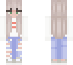 girl with supreme long sleeve and ripped jeans