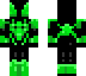 green and black iron spider
