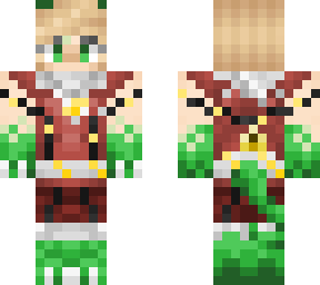 green and red dragon character