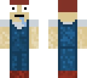 guy staring while wearing overalls :>