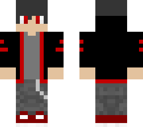 guy with red and black hoodie