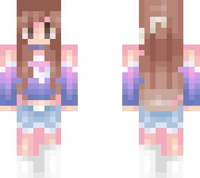 pink purple brunette