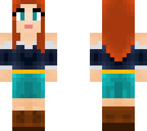 redhead with cute outfit