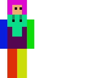 tiny man with colors (back is invisible)