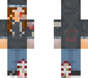 zombie girl with hoodie