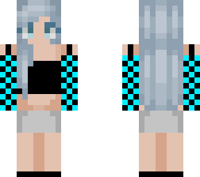 blue haired girl