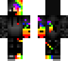half rainbow boy