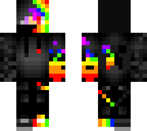 half rainbow boy