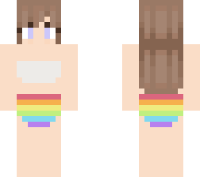 high waisted rainbow swimsuit