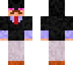 human with enderman mask