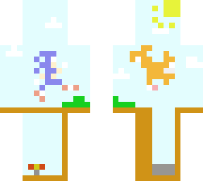sonic and tails pixel art