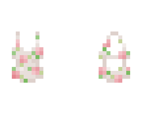 white swimsuit with roses - base