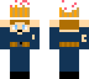 worker holding cake