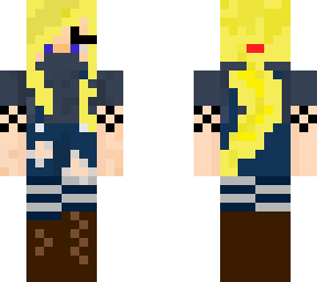 blonde and overalls