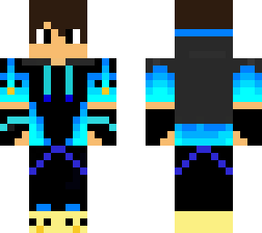 blue gamer boy with little duck friends!