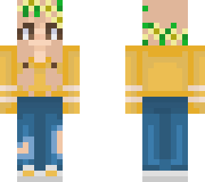 cute yellow hoodie and ripped jeans