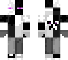 enderman gamer black and white tiver skin