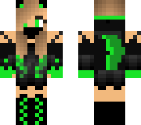 green cat girl