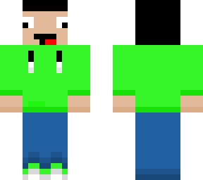 green sweater with derp face