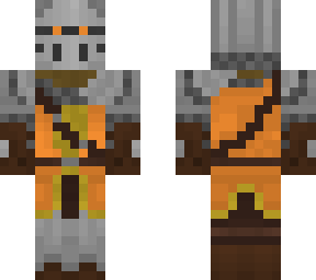 orange knight with eyes