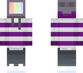 pc head purple stripes