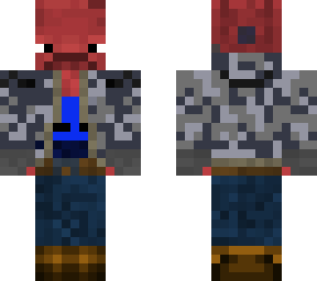 strider with grey camouflage jacket and jeans gloves fix