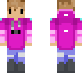 boy wearing pink hoodie
