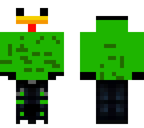 green hooded chicken