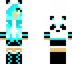 light blue panda
