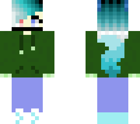 midnight with green hoody