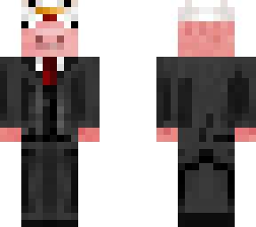 mr. pig with chicken hat
