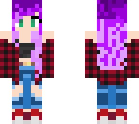 purple haired flannel girl, not mine, made by jswen32 edited by me