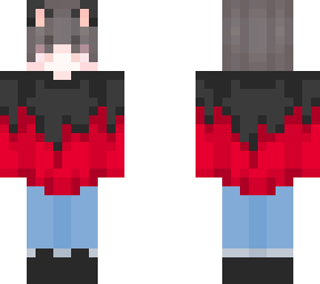 red and gray coat boy