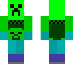 zumbi segurando um creeper