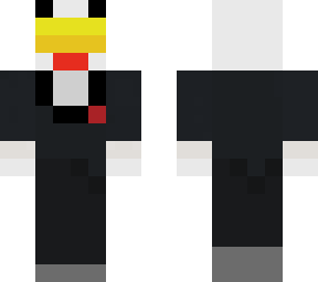 8-bit chicken in a suit