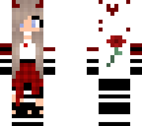 black red and white demon