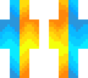 blue and orange flame