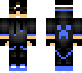 blue creeper hoodie male